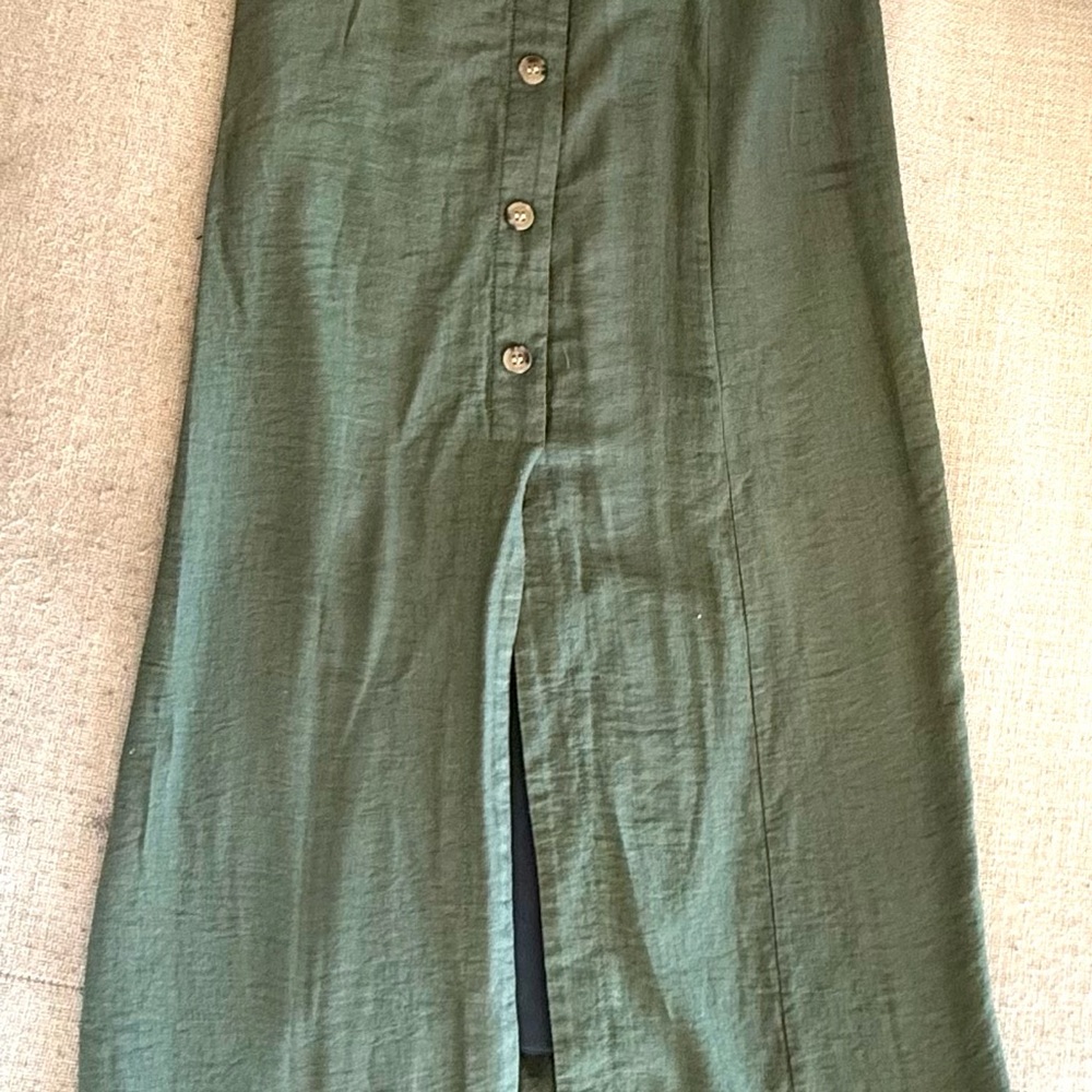 Paper Crane Forest Green Pencil Skirt